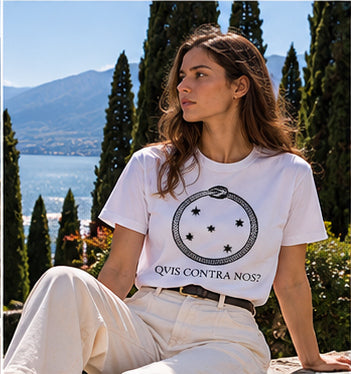 Maglietta Bianca "Quis contra Nos?"
