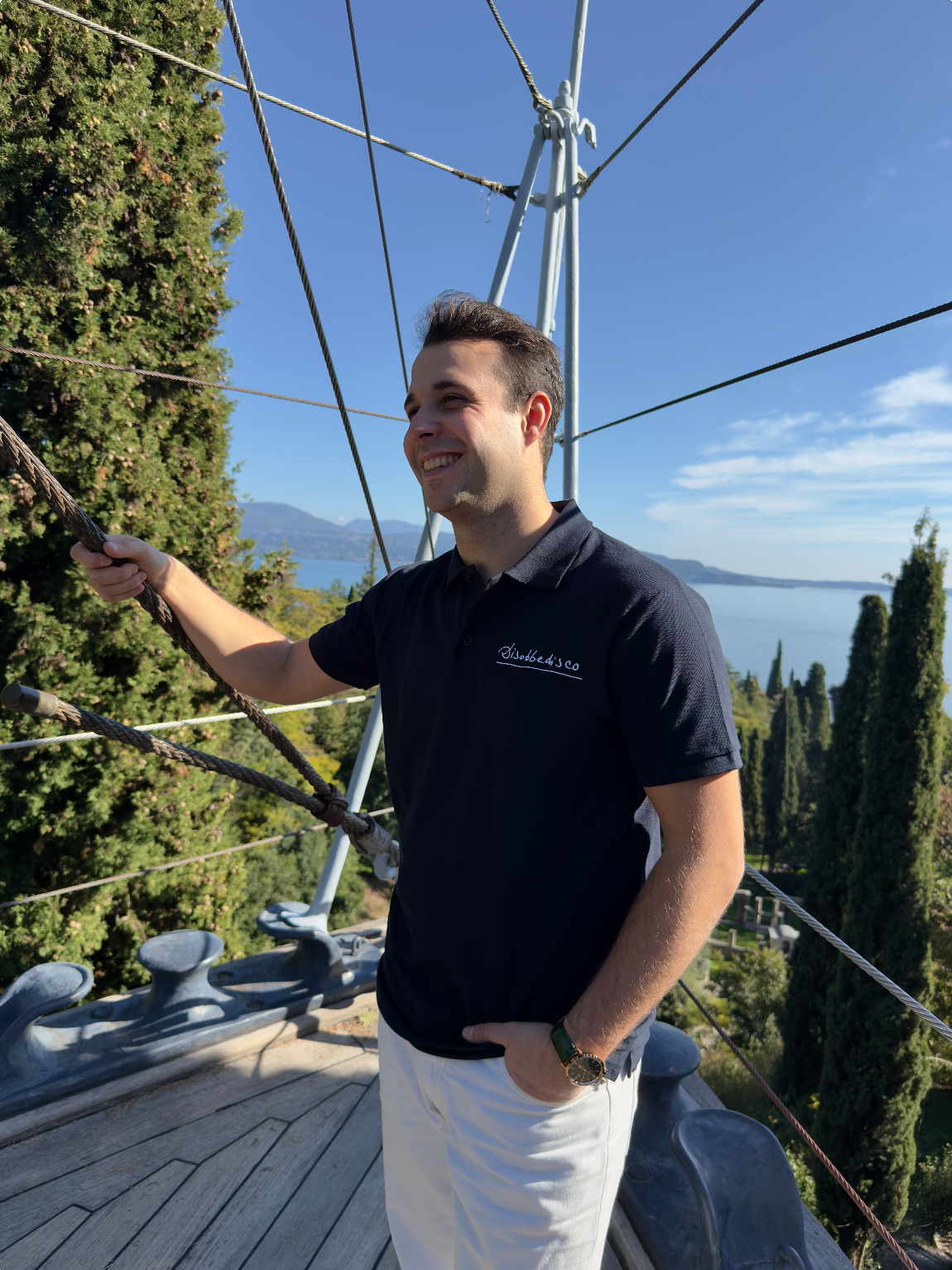 Polo Blu "Disobbedisco"