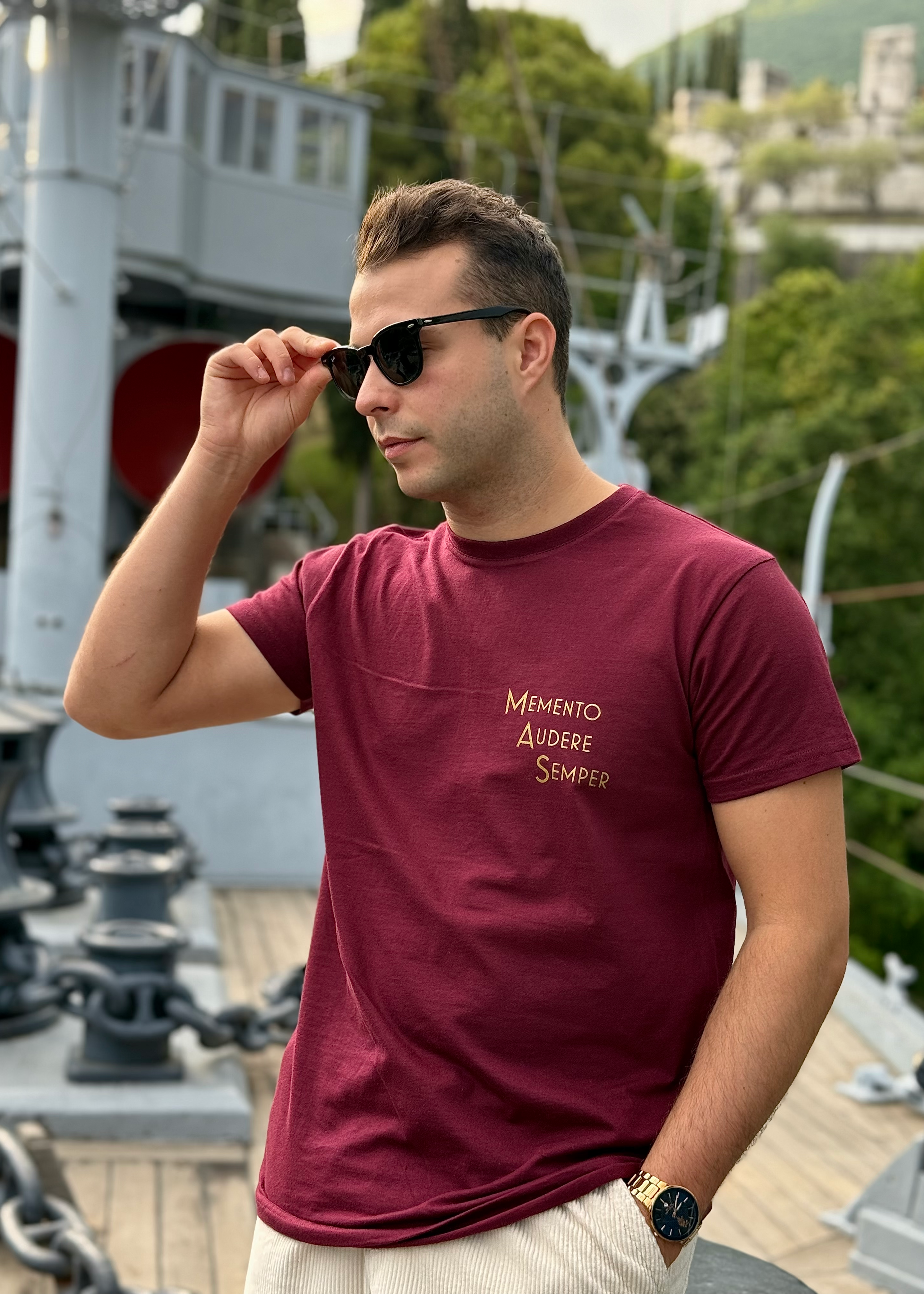 Maglietta bordeaux "MAS"