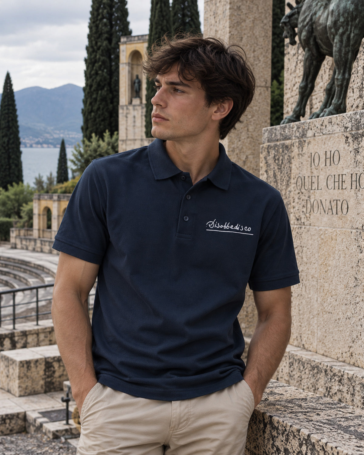 Polo Blu "Disobbedisco"